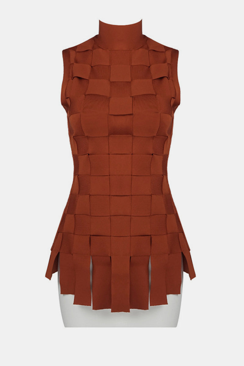 Woven Sleeveless Top and Skirt Set