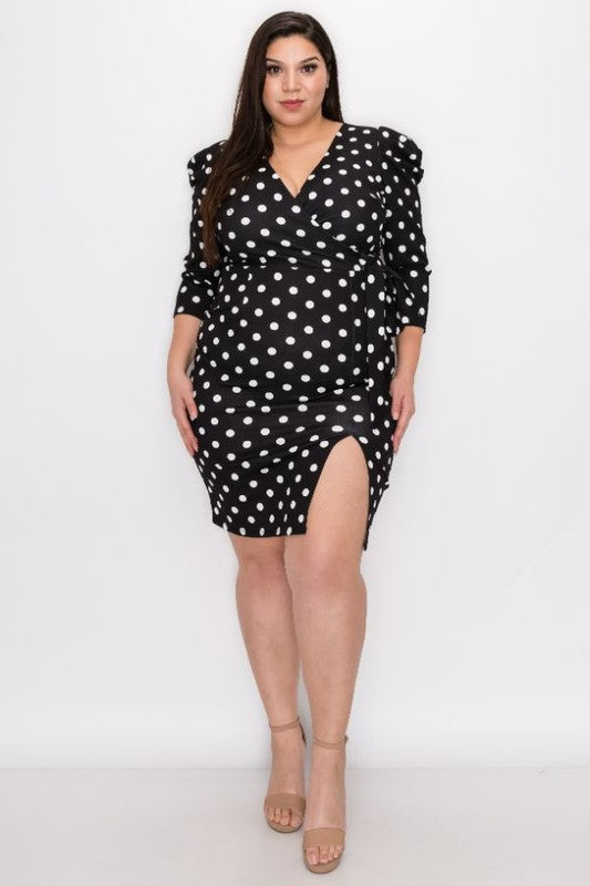 Plus Size Bodycon Wrap Dress