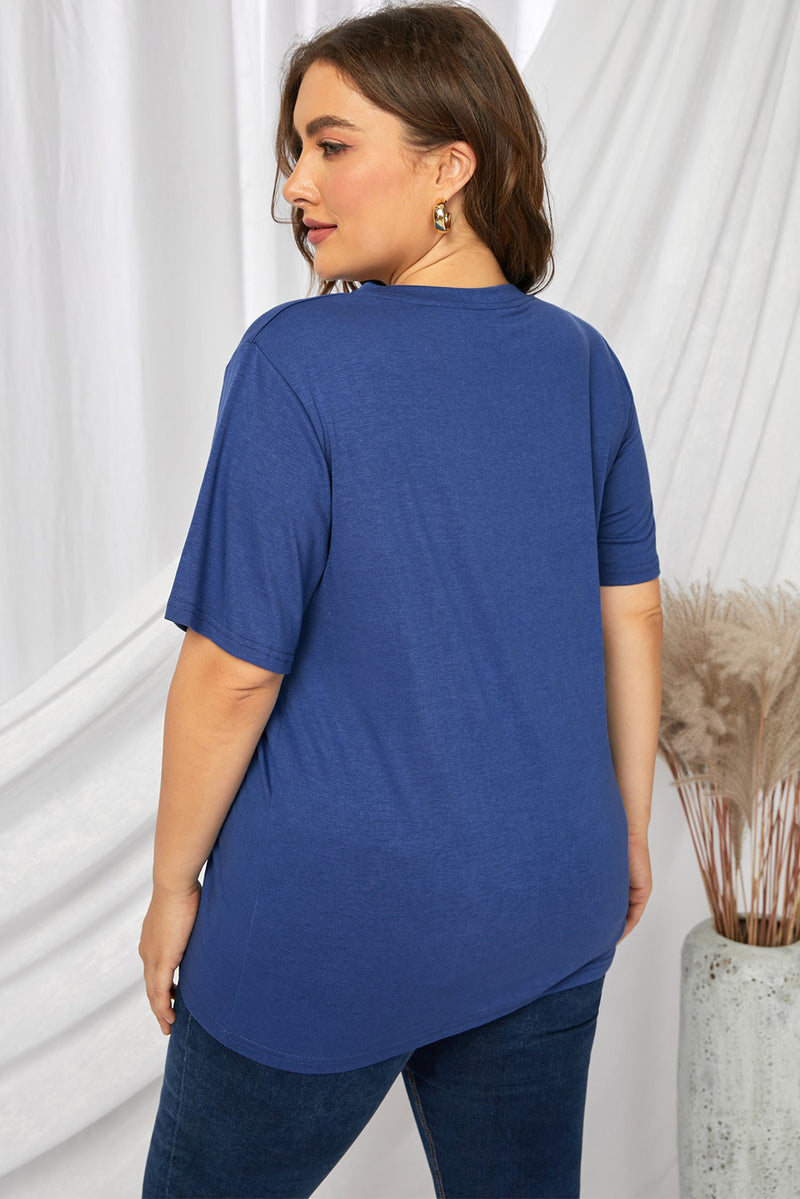 Plus Size Lip Graphic Tee Shirt