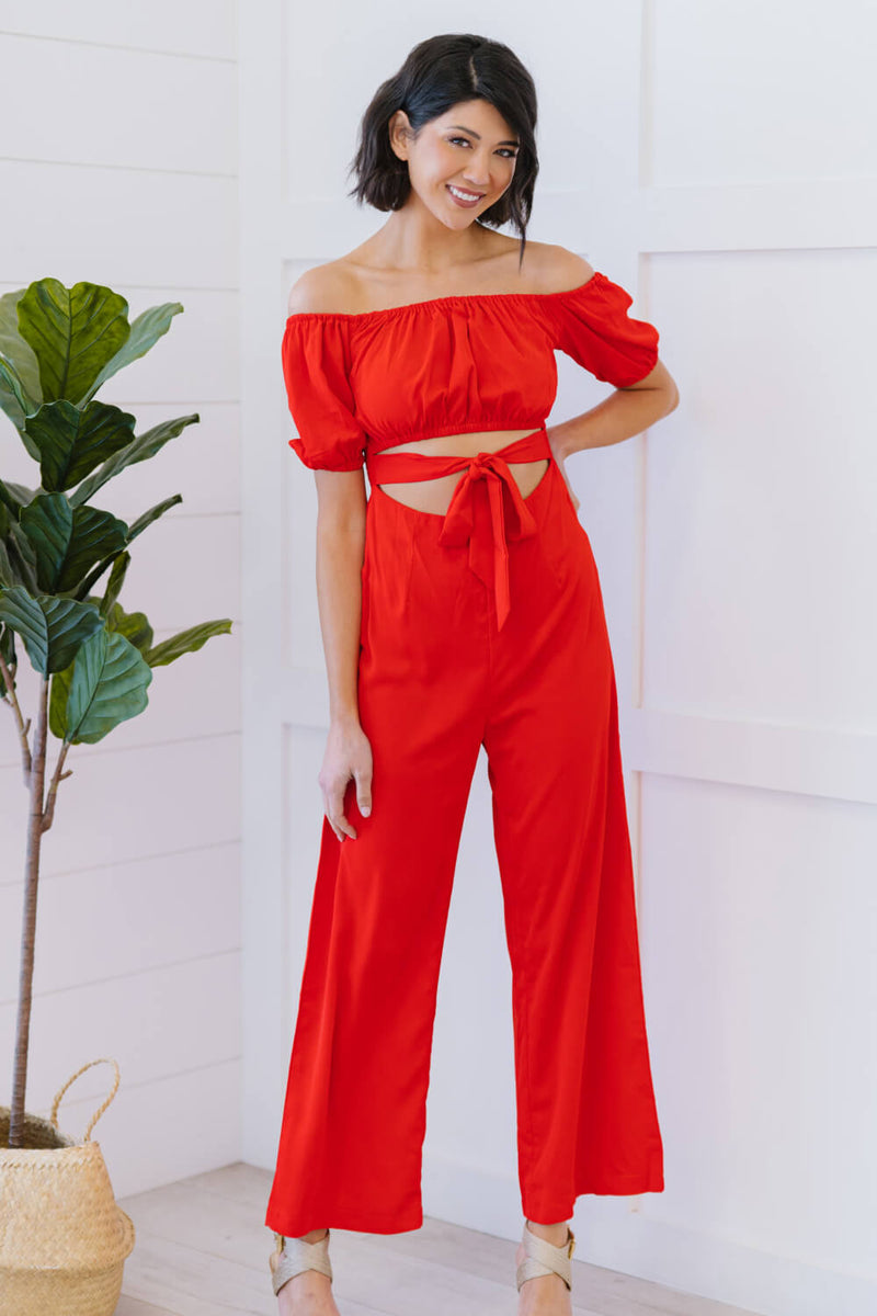 Pieces of You Cutout Smocked Jumpsuit