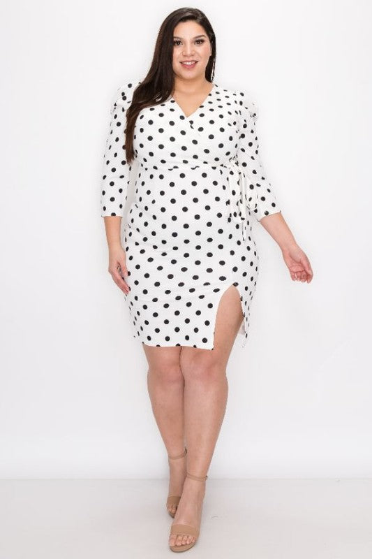 Plus Size Bodycon Wrap Dress