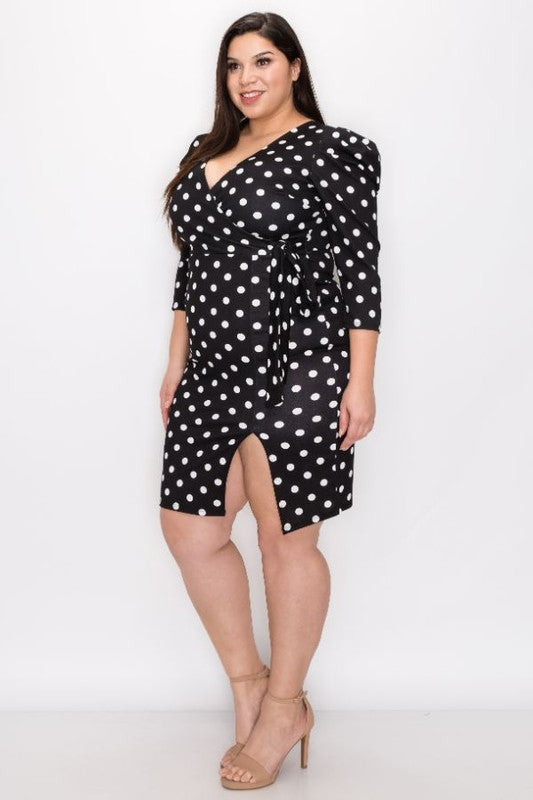 Plus Size Bodycon Wrap Dress