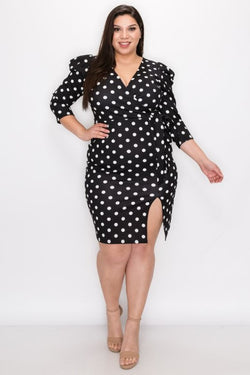 Plus Size Bodycon Wrap Dress